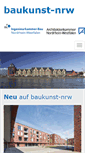 Mobile Screenshot of baukunst-nrw.de